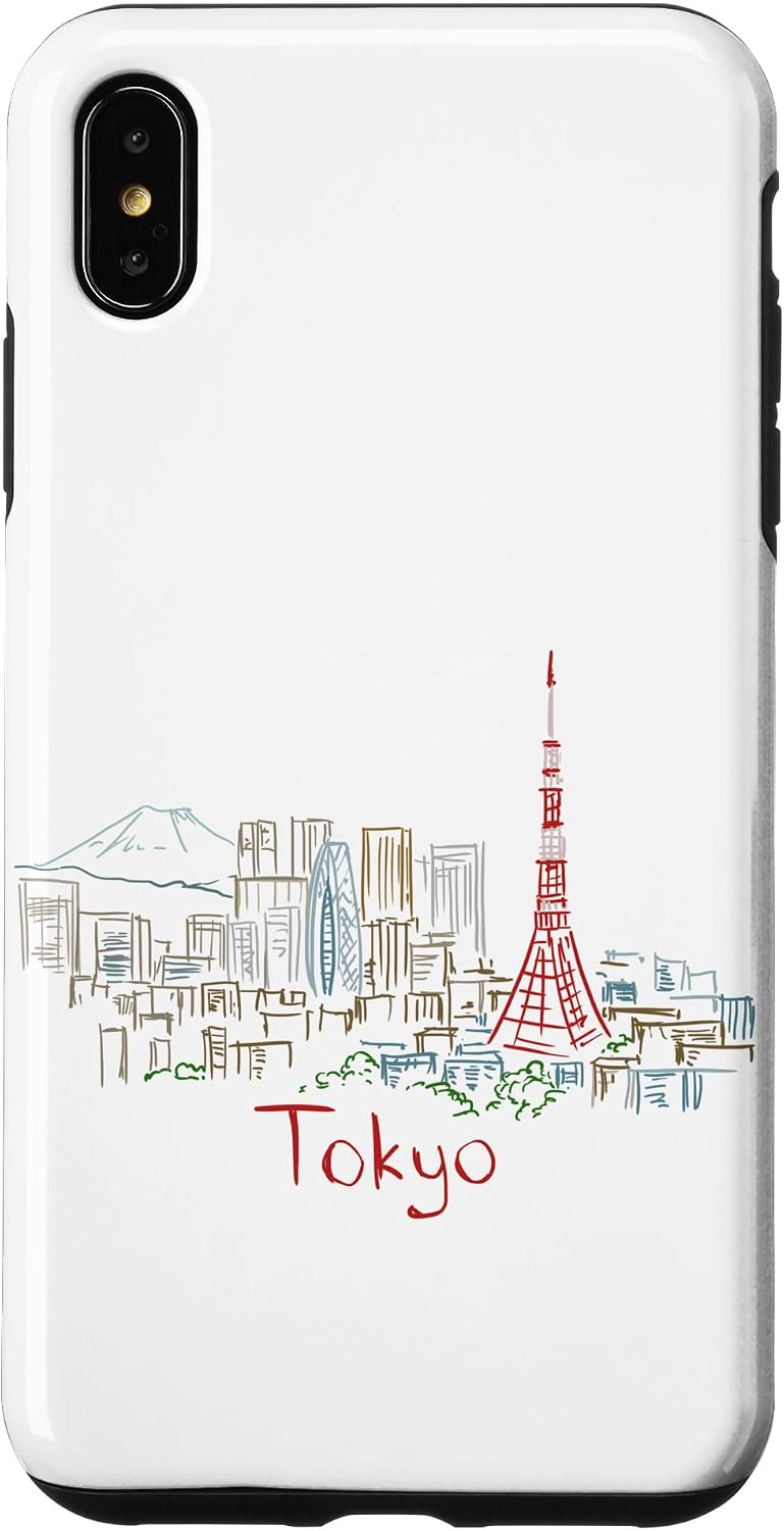 東京 日本 旅行 お土産 パノラマ 都市 ランドマーク ギフト スマホケース iPhone SE (2020) / 7 / 8 用
