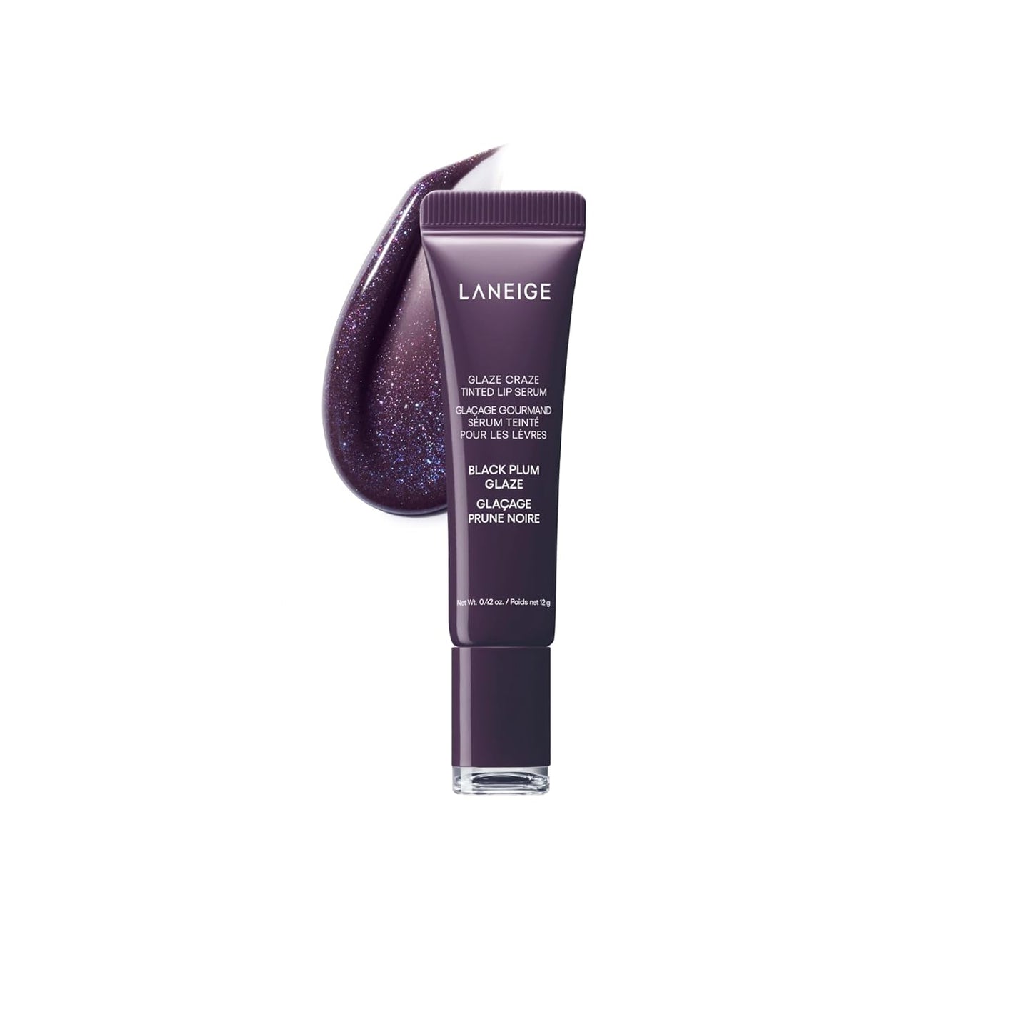 LANEIGE - Suero labial brillante Glaze Craze: Suero labial hidratante para labios brillantes y nutridos con polipéptidos voluminizadores