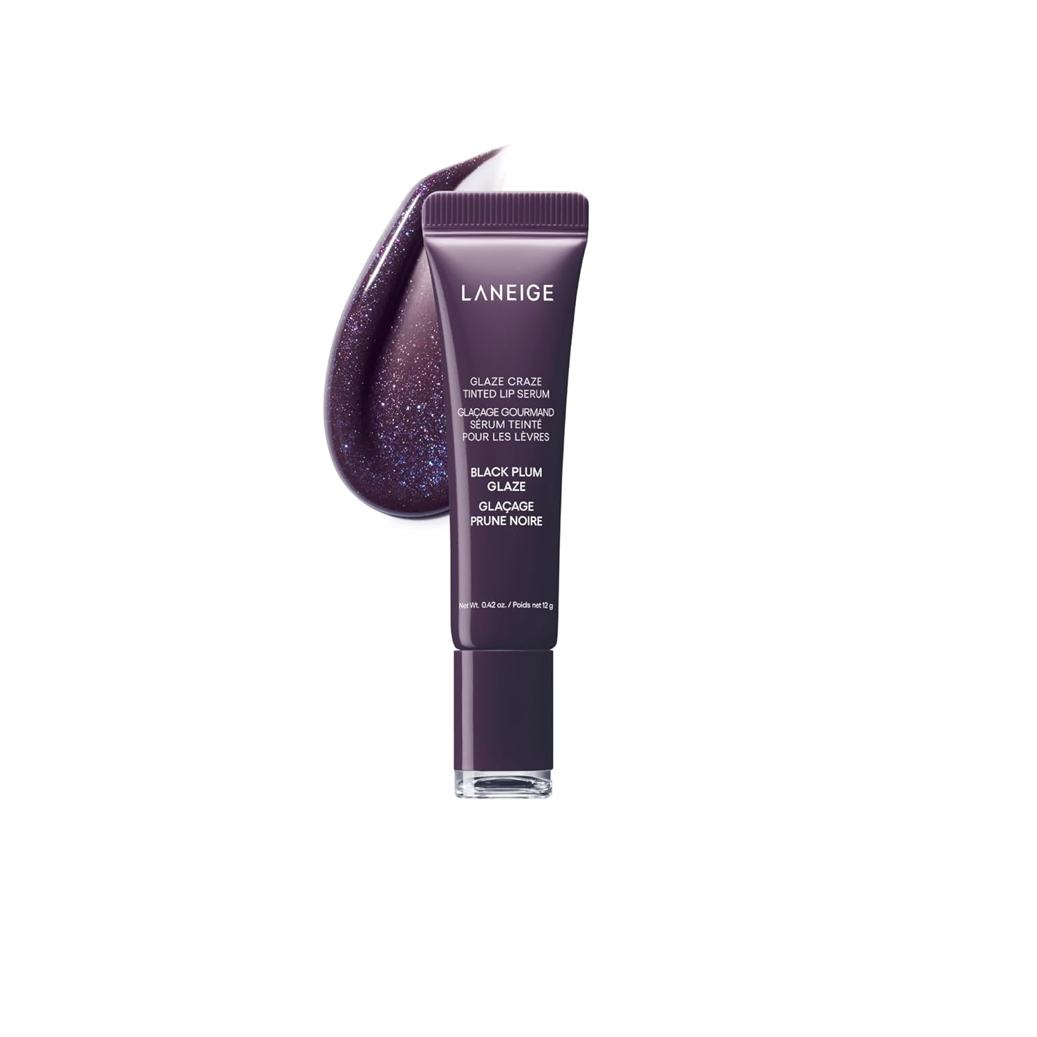 LANEIGE - Suero labial brillante Glaze Craze: Suero labial hidratante para labios brillantes y nutridos con polipéptidos voluminizadores