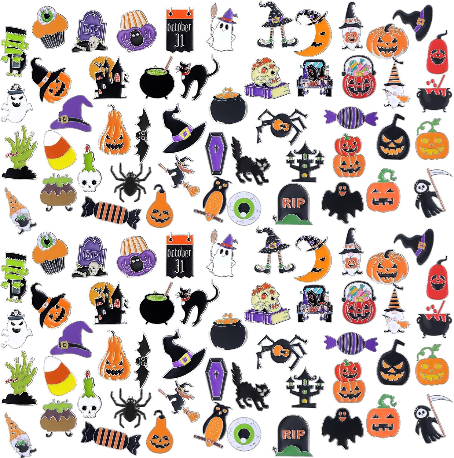 Ceenna 100 Pcs Enamel Pins Bulk Lapel Pins Brooches Decoration Gift for Backpack Clothes Women Mothers Teachers Nurse