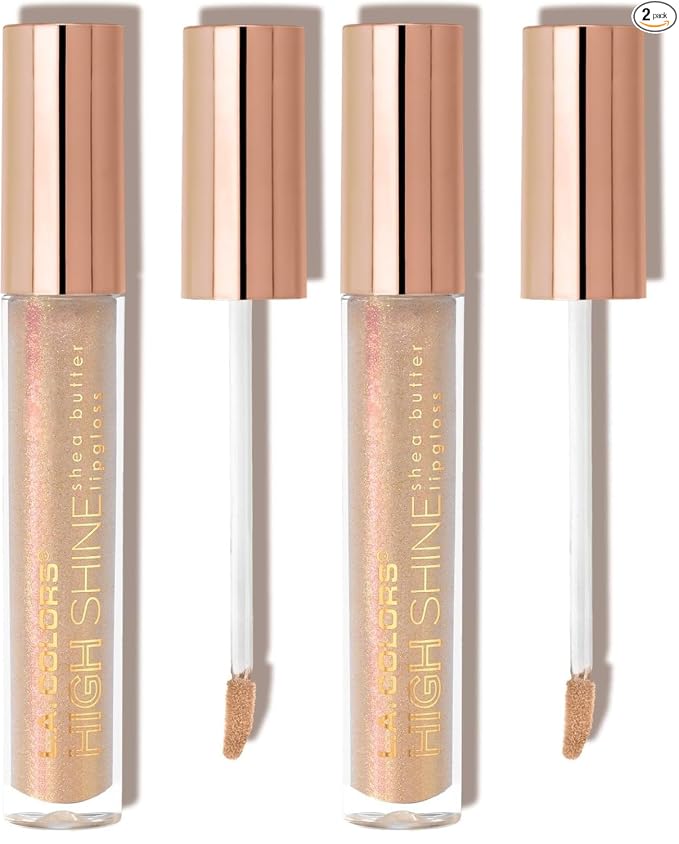 Manteca de Karité Lip Gloss de lato brillo L.A. Colors, de 0,14 onza, Transparente