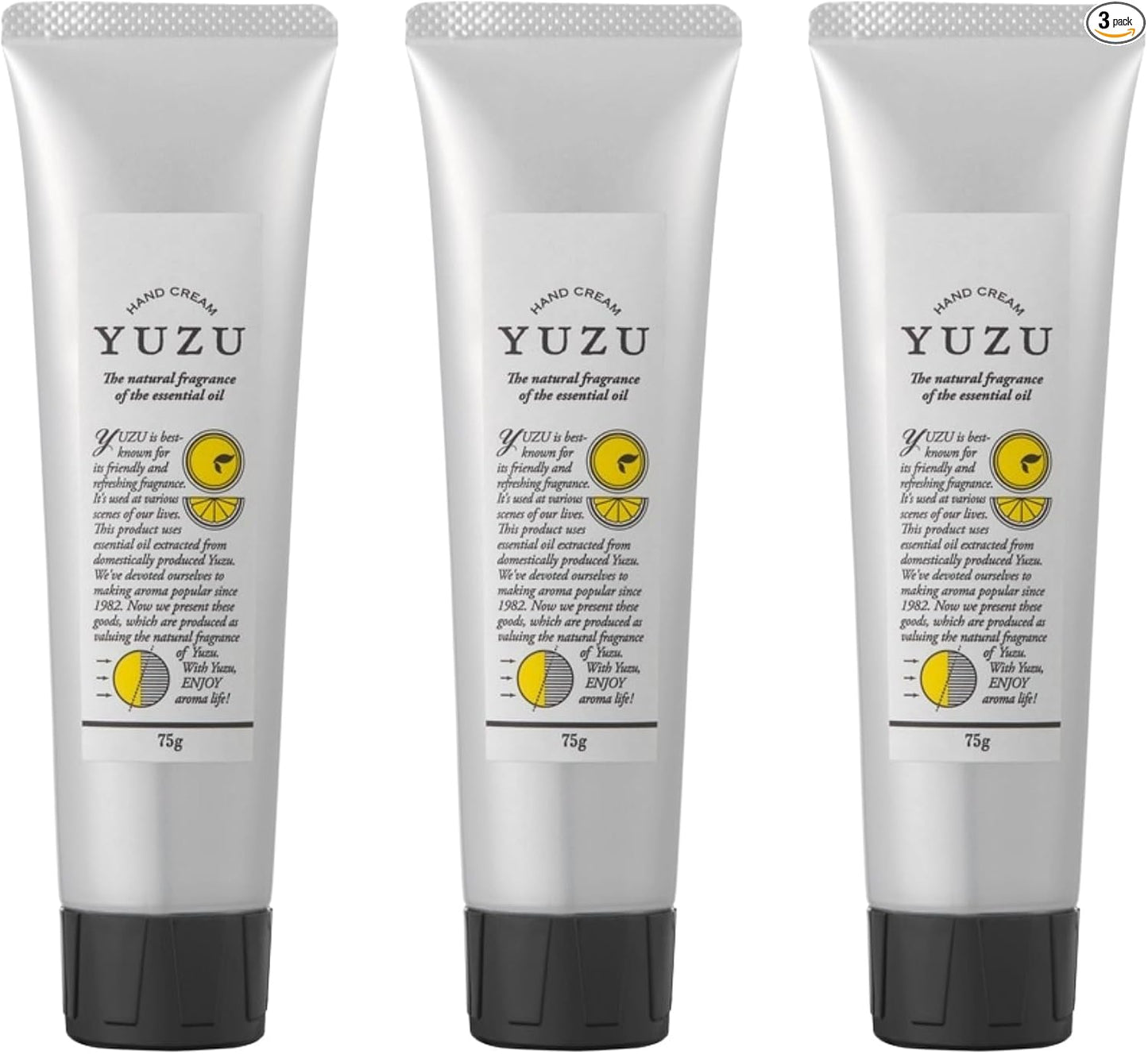 Daily Aroma YUZU Hand Cream from Kochi Prefecture, 2.6 oz (75 g), Yuzu