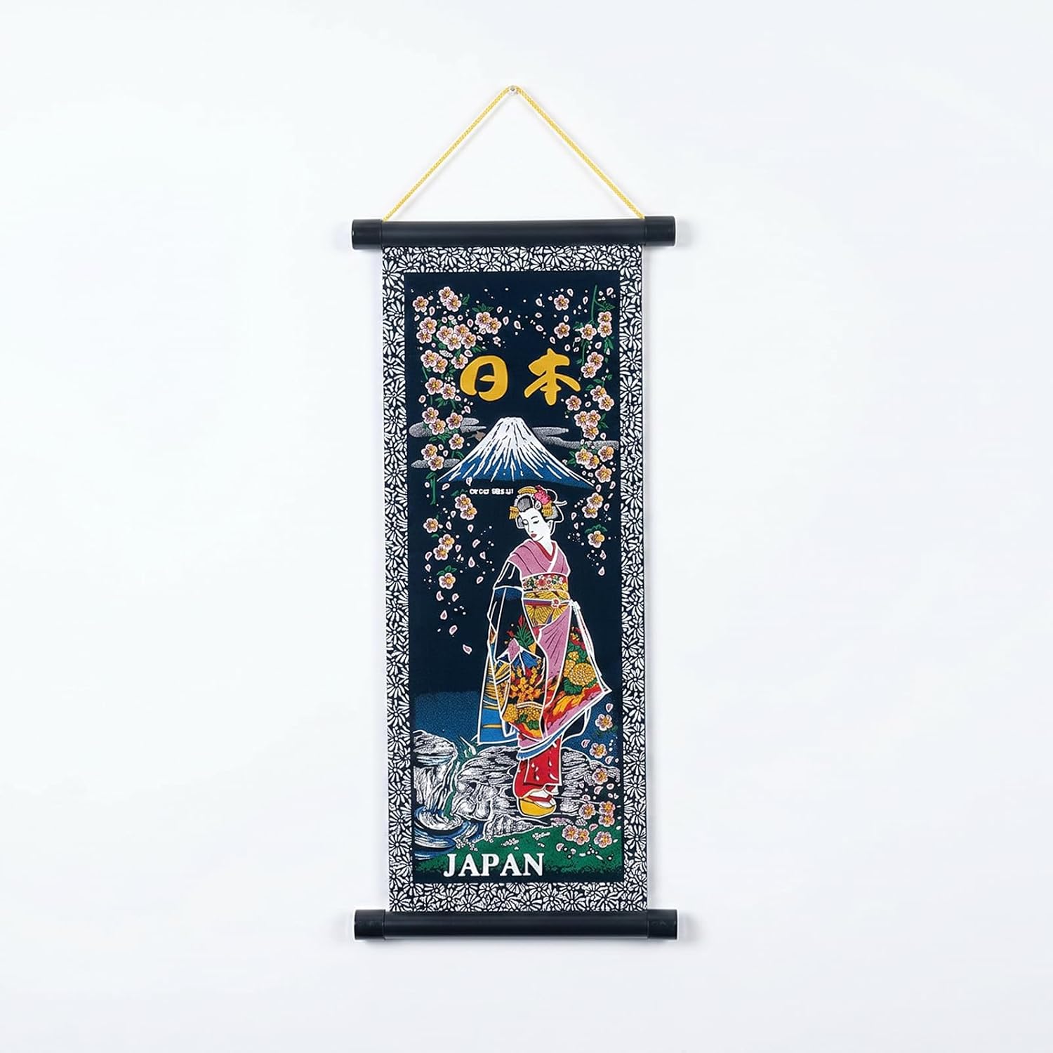 Japanese Souvenir Wall Scroll Tokyo Bean (Height 16.1 x Width 7.1 inches (41 x 18 cm), Made in Japan, Pennant Material, Lightweight and Compact