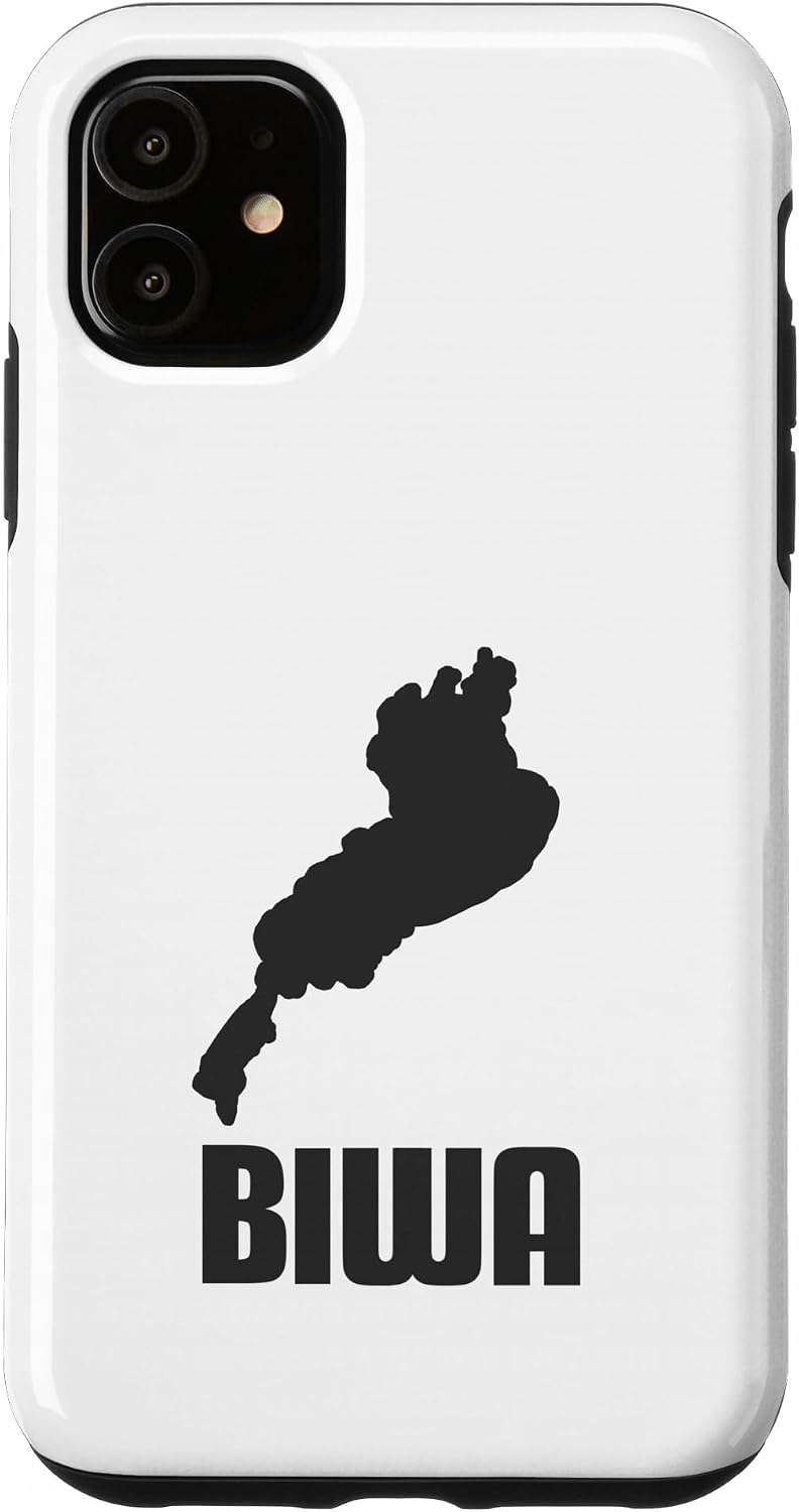 BIWA 琵琶湖 滋賀 地図【47都道府県】ジモティ JIMO-T ブランド パロディ 地元 お土産 プレゼント 面白 スマホケース iPhone 16 用