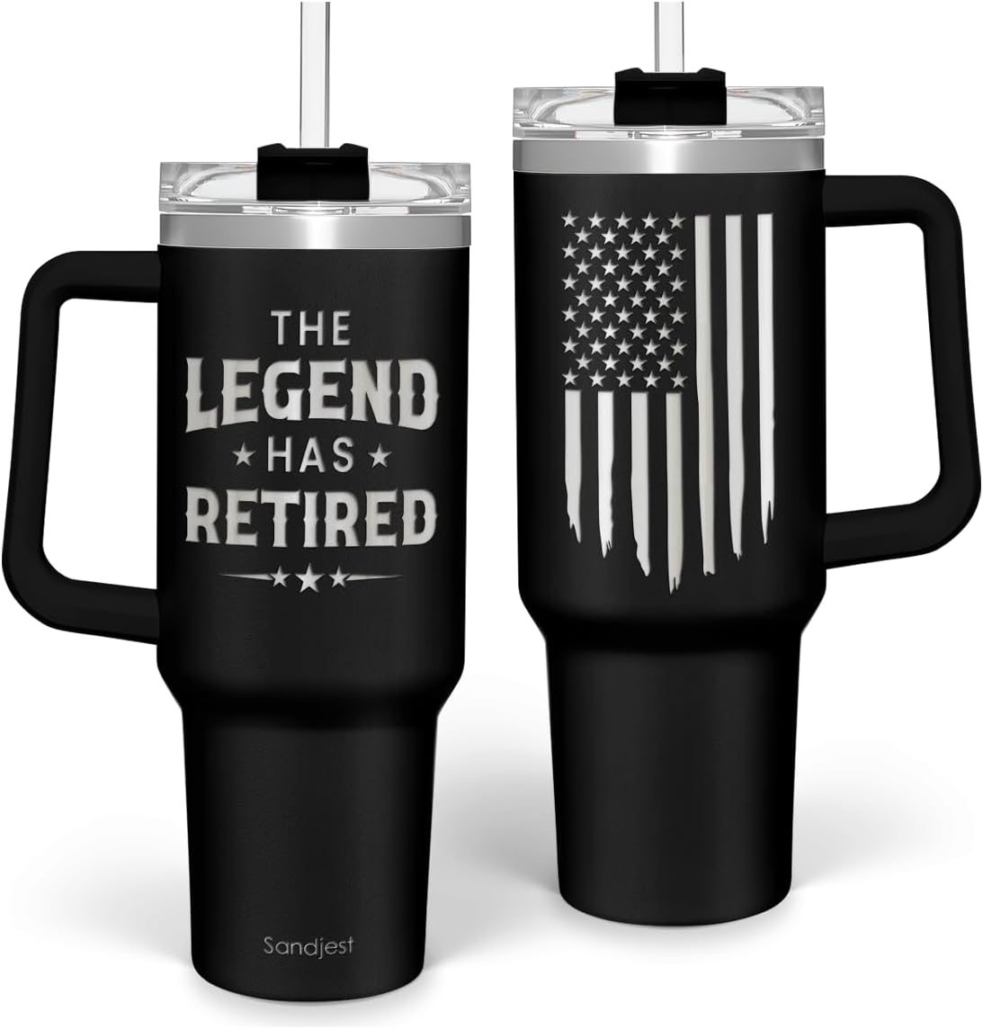 Regalos de enfermera para mujeres, vaso de enfermera con asa, taza de café de acero inoxidable de 40 onzas con tapa con pajilla, regalo de enfermería para enfermeras, regalo de agradecimiento para