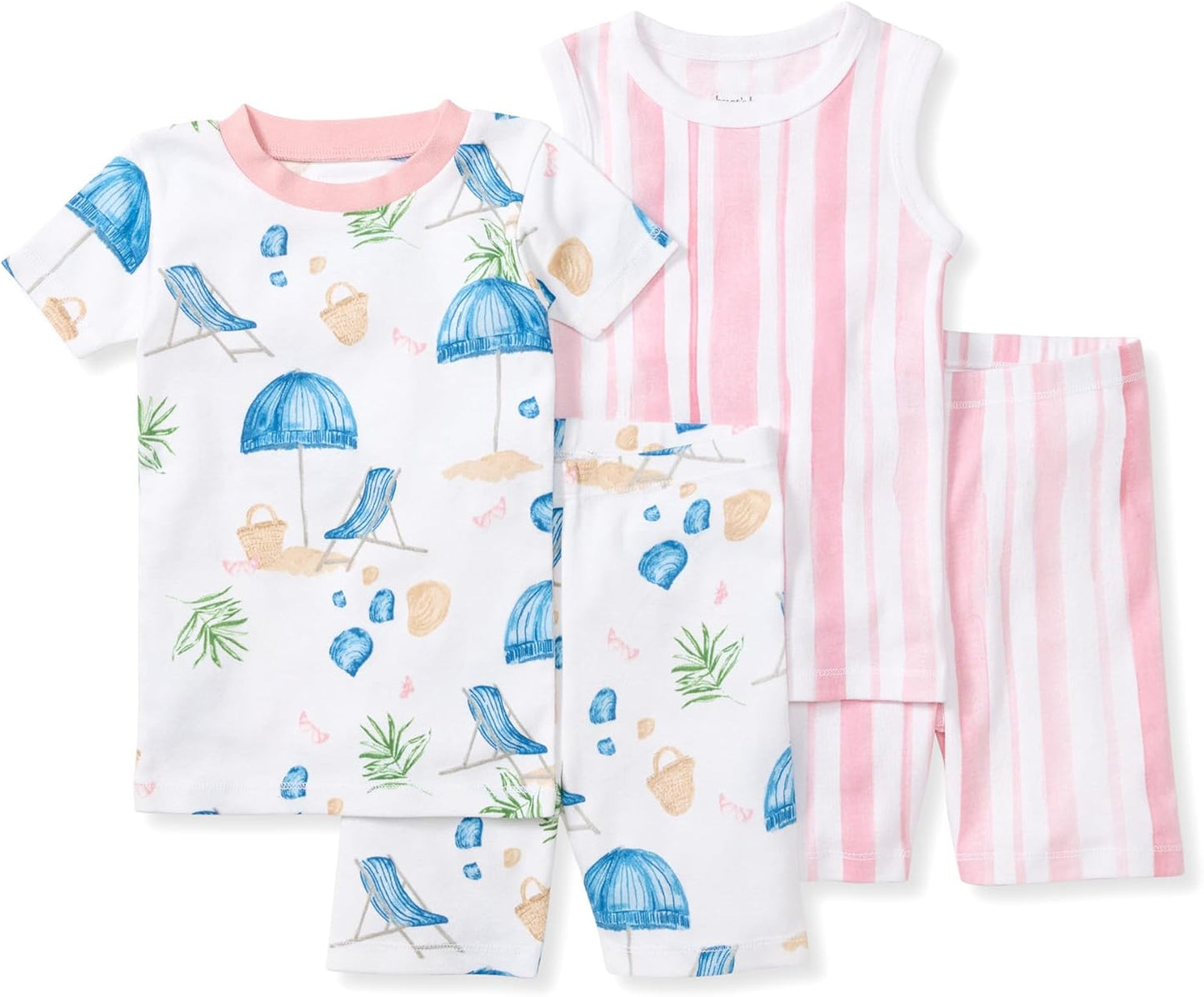 Burt's Bees Baby Pijama unisex de algodón, camiseta de manga corta de 2 piezas y pantalones cortos | Snug fitting, yet comfy warm weather pajamas sets are made in our classic rib fabric