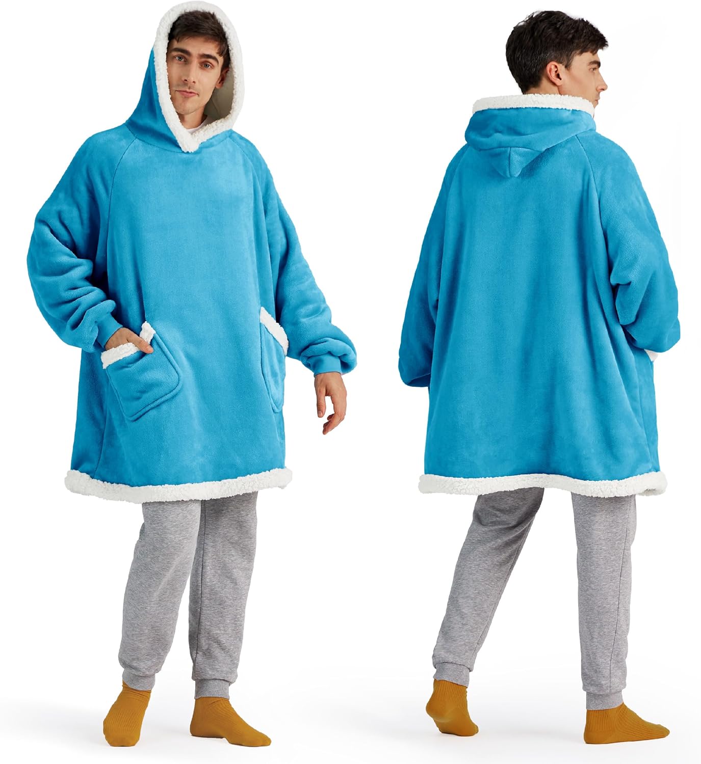 Bedsure - Manta corta de sherpa para llevar puesta