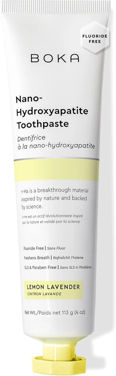 Boka Fluoride Free Toothpaste, Nano Hydroxyapatite Toothpaste, Appropriate for Sensitive Teeth - for Adult Oral Care - Ela Mint Flavor, 4 Fl Oz 1Pk