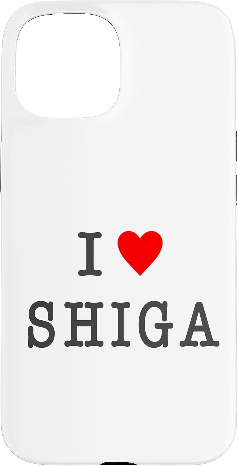 アイラブ・SHIGA 滋賀（I Love ハート）【47都道府県】ジモティ プレゼント お土産 面白 スマホケース iPhone 14 Plus 用