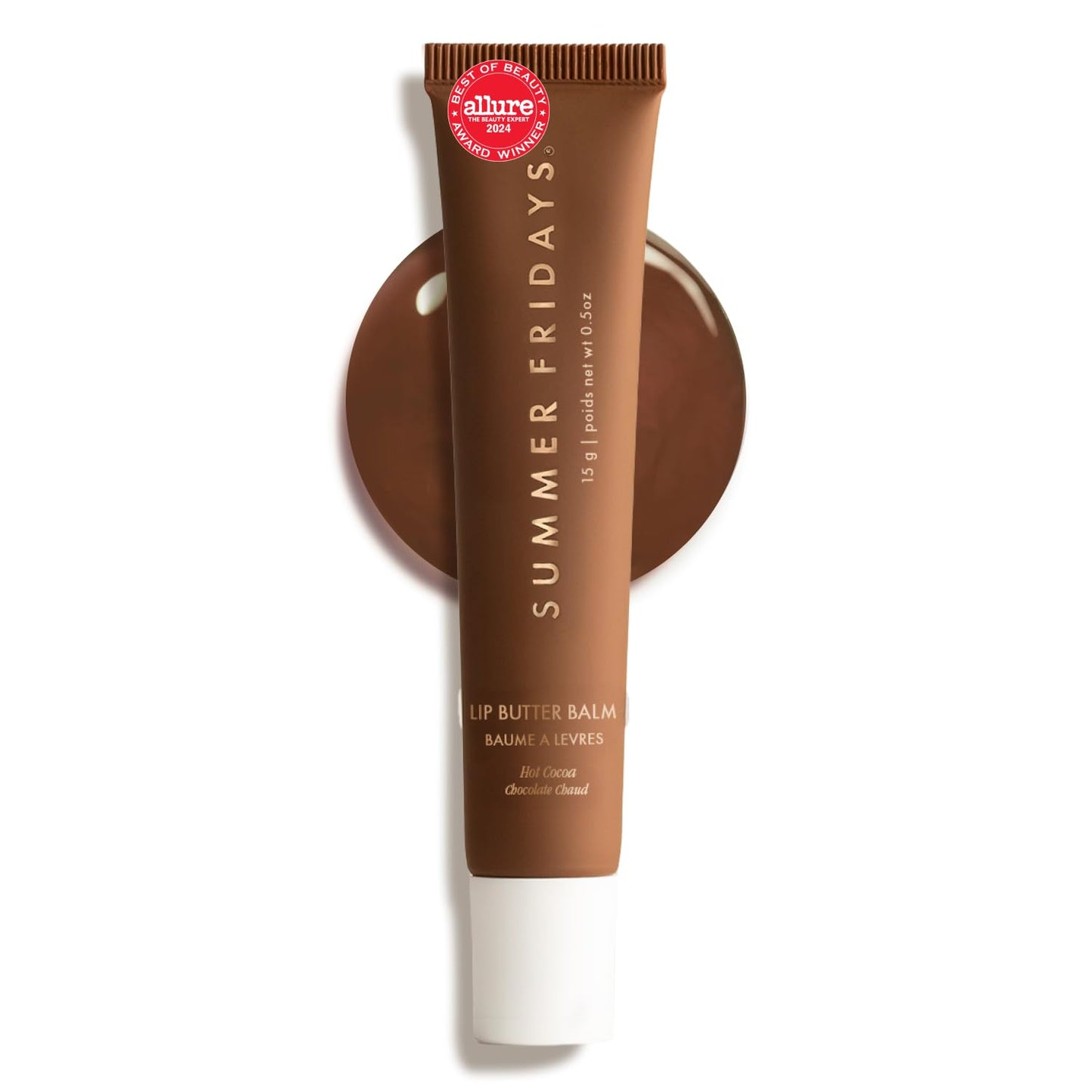 Summer Fridays Lip Butter Balm - Conditioning Lip Mask and Lip Balm for Instant Moisture, Shine and Hydration - Sheer-Tinted, Soothing Lip Care - Vanilla (.5 Oz)