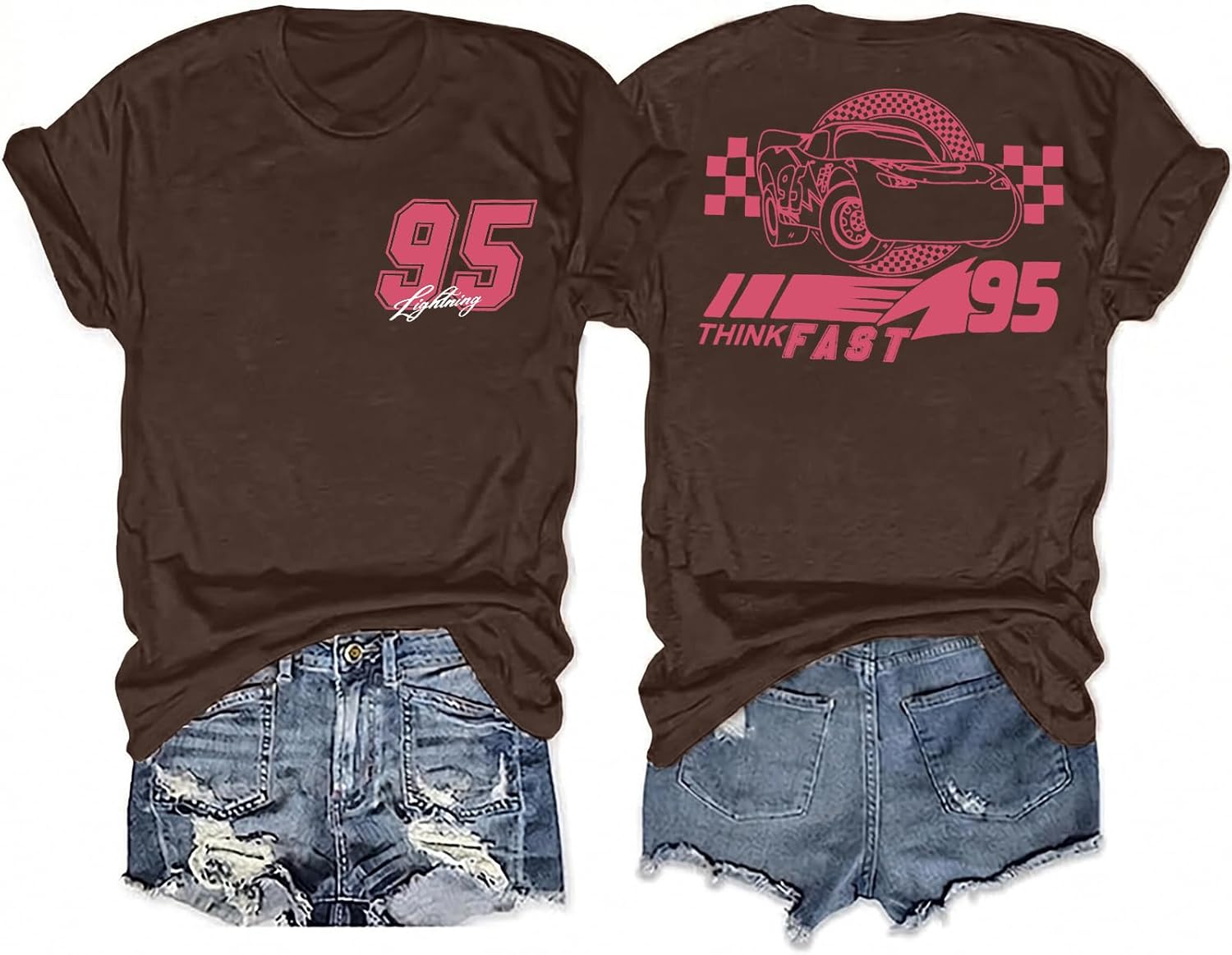 Camisas de coche para mujer, camisetas de Magic Kingdom, camisetas de carreras de coches, camisa de manga corta para viaje de vacaciones