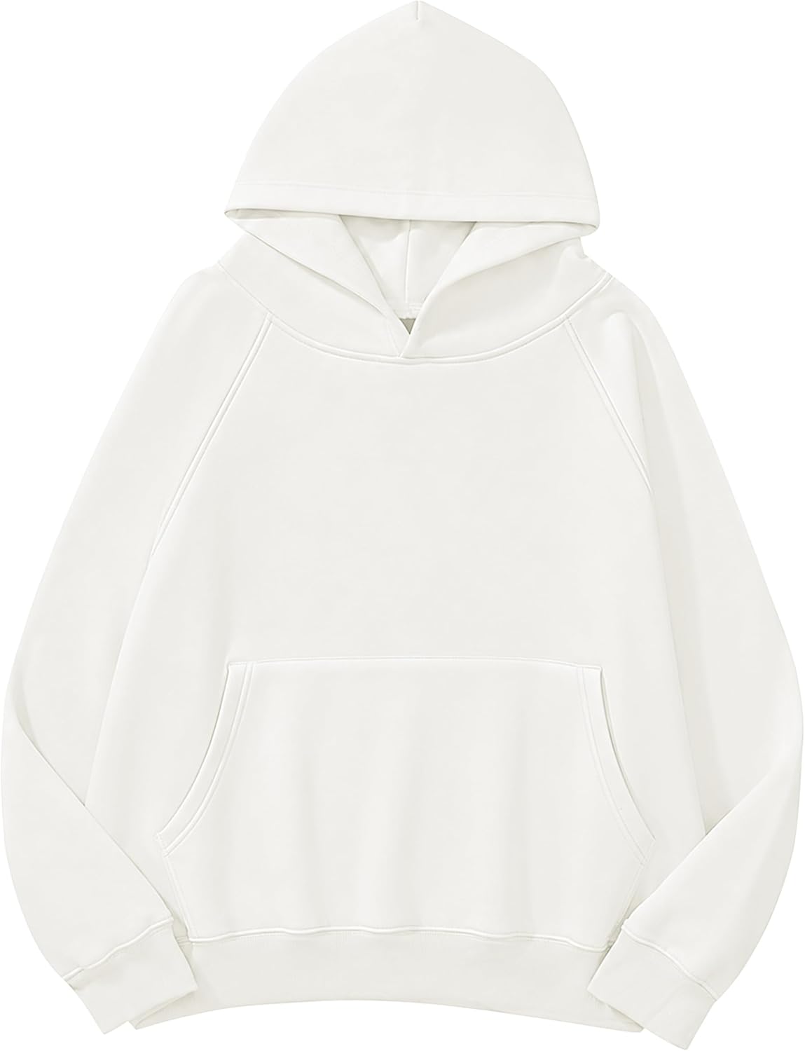 Lauweion - Sudaderas con capucha básicas de forro polar para mujer, con estampado de letras, manga larga, bolsillo canguro, hombros caídos, estilo holgado