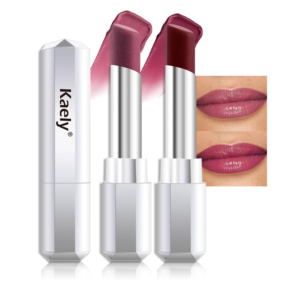 Kaely Lápiz Labial Tintado Bálsamo Labial de Mahoma Miel, Lápiz Labial de Brillo Hidratante para Labios Secos de Mujeres, Bálsamo Labial Nutritivo Brillante Lápiz Labial Tinta Maquillaje, Ligero
