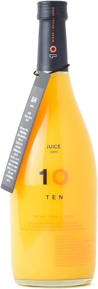 10FACTORY Ehime Mikan 100% Fruit Juice, Additive-Free, Straight Juice, 1 Bottle (24.3 fl oz (720 ml)), Made in Ehime, High Quality, Made in Japan (Kawachi Bankan)