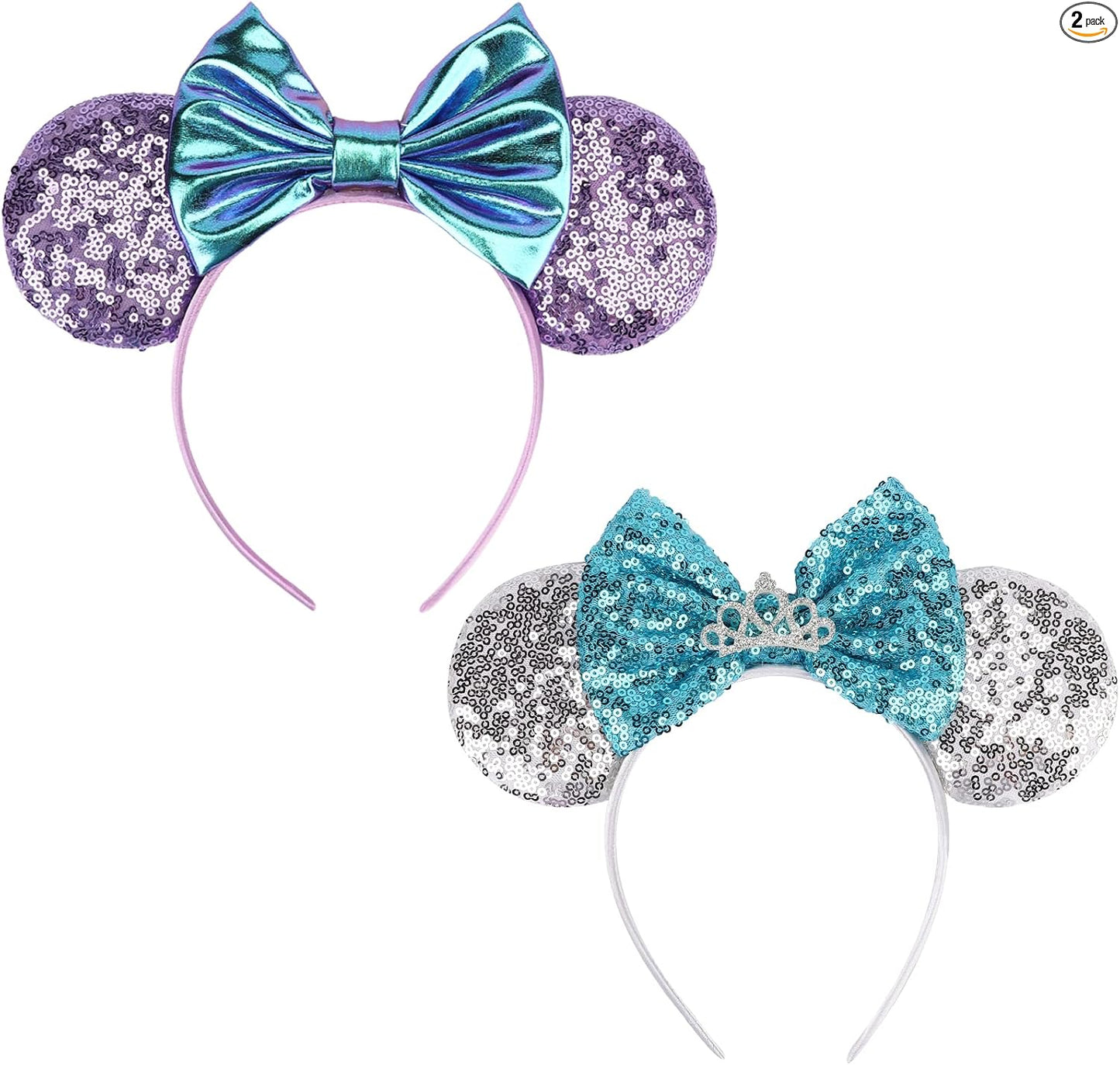 DRESHOW Mouse Ears Bow Headbands Sequins Party Decoration Cosplay Costume for Women