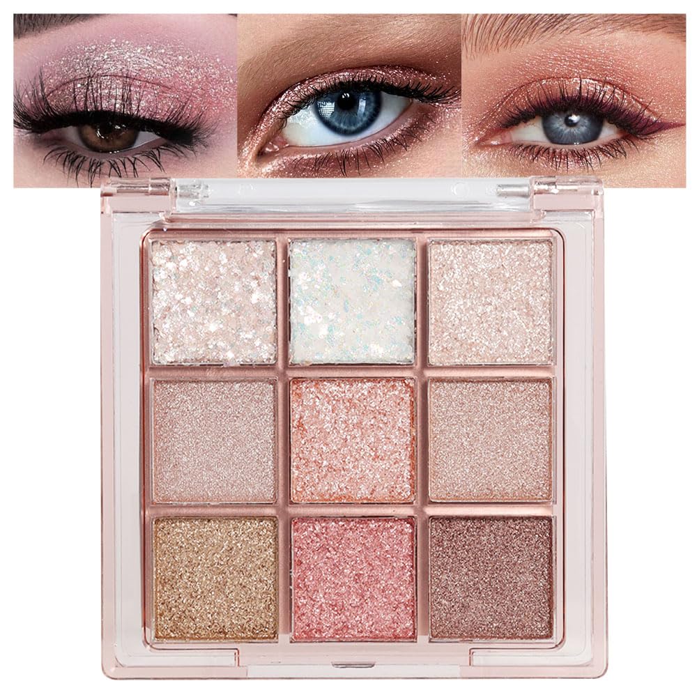 CAKAILA Brown Eyeshadow Palette-Neutral Nude Brown Smokey Eye Shadow Palette,Rose Gold Bronze Naked Cream Eyeshadow Palette Makeup,Natural Eyeshadow for Eyes Long Lasting Naturing-Looking