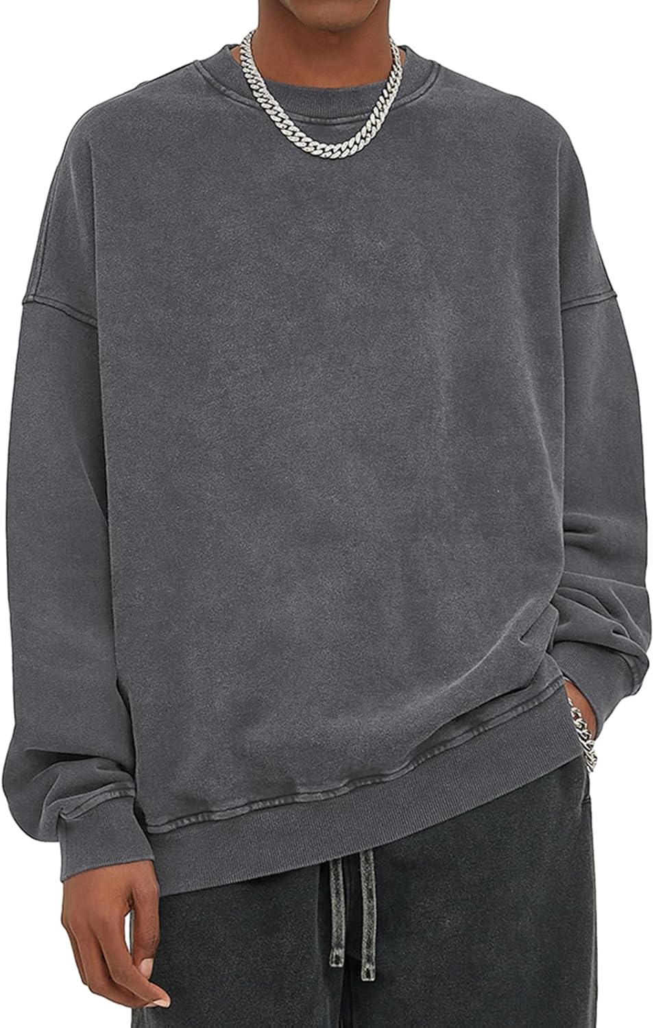 KEEPSHOWING Sudaderas con capucha de gran tamaño para hombre, estilo vintage, para parejas, con lavado ácido, sudaderas con capucha para hombre, ropa de calle