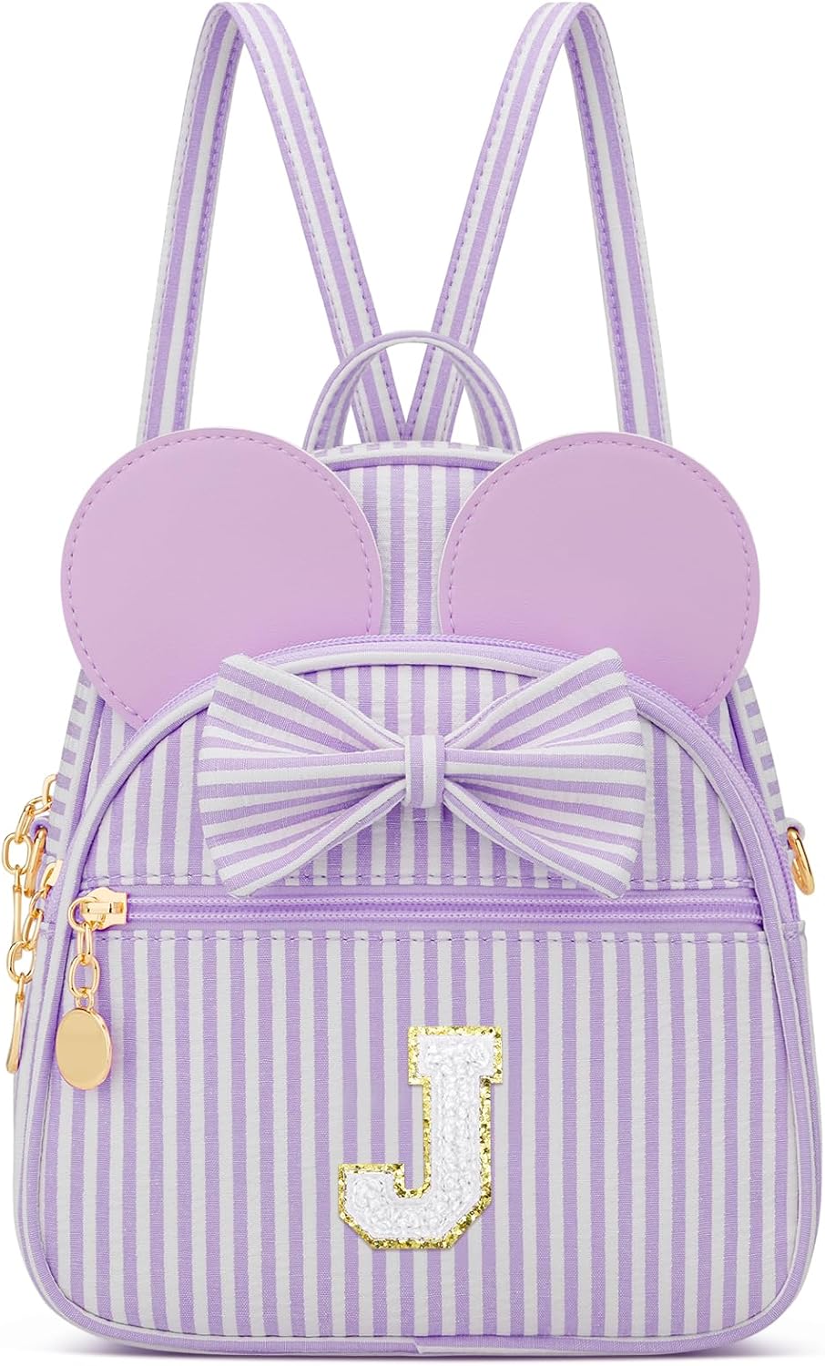 Regalo de cumpleaños personalizado para niñas pequeñas, mochila pequeña con inicial para niñas pequeñas, lindo mini bolso para niños de 3 a 10 años, rosa A