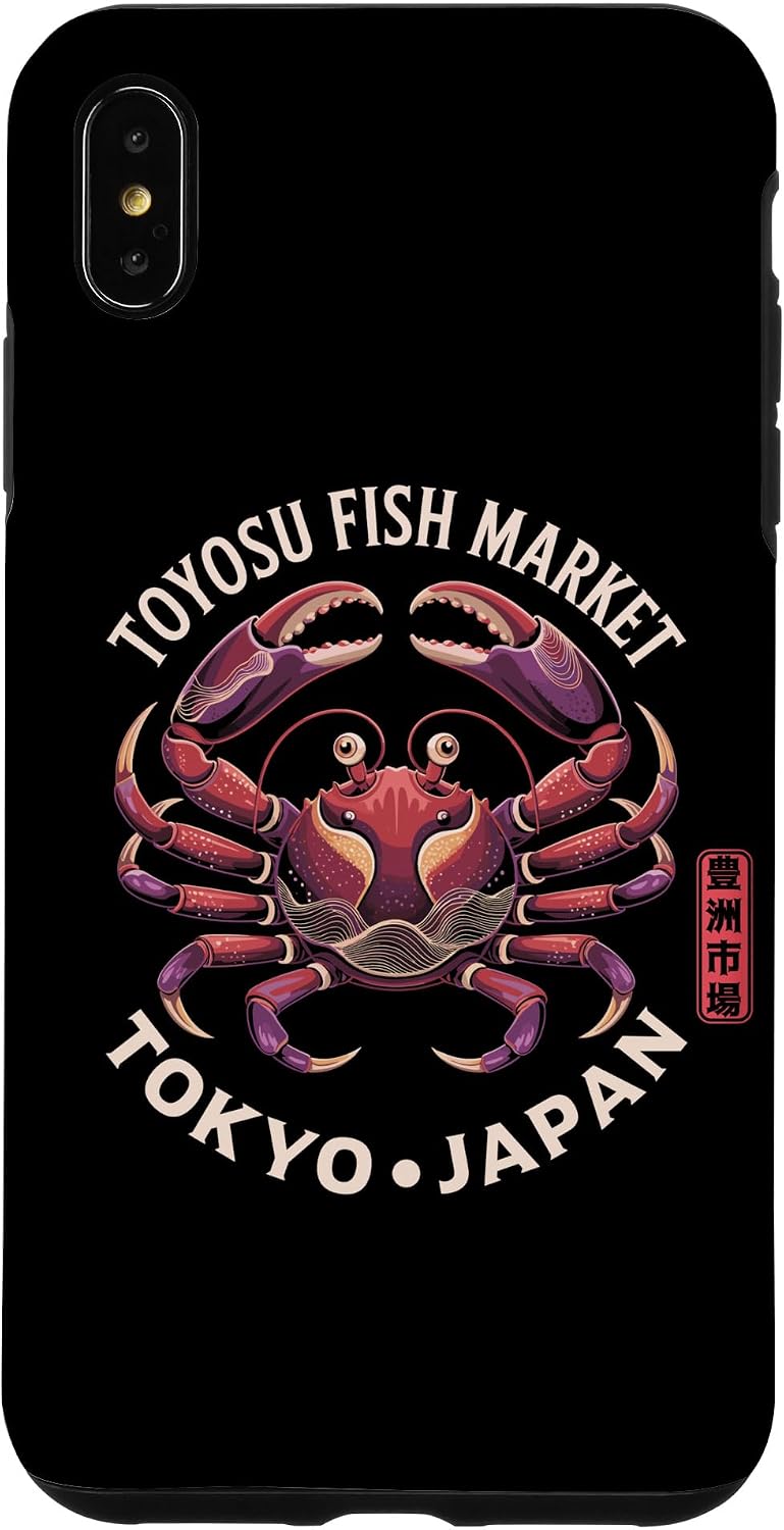 豊洲魚市場 東京ジャパン かに 漢字 お土産 スマホケース iPhone 15 Plus 用