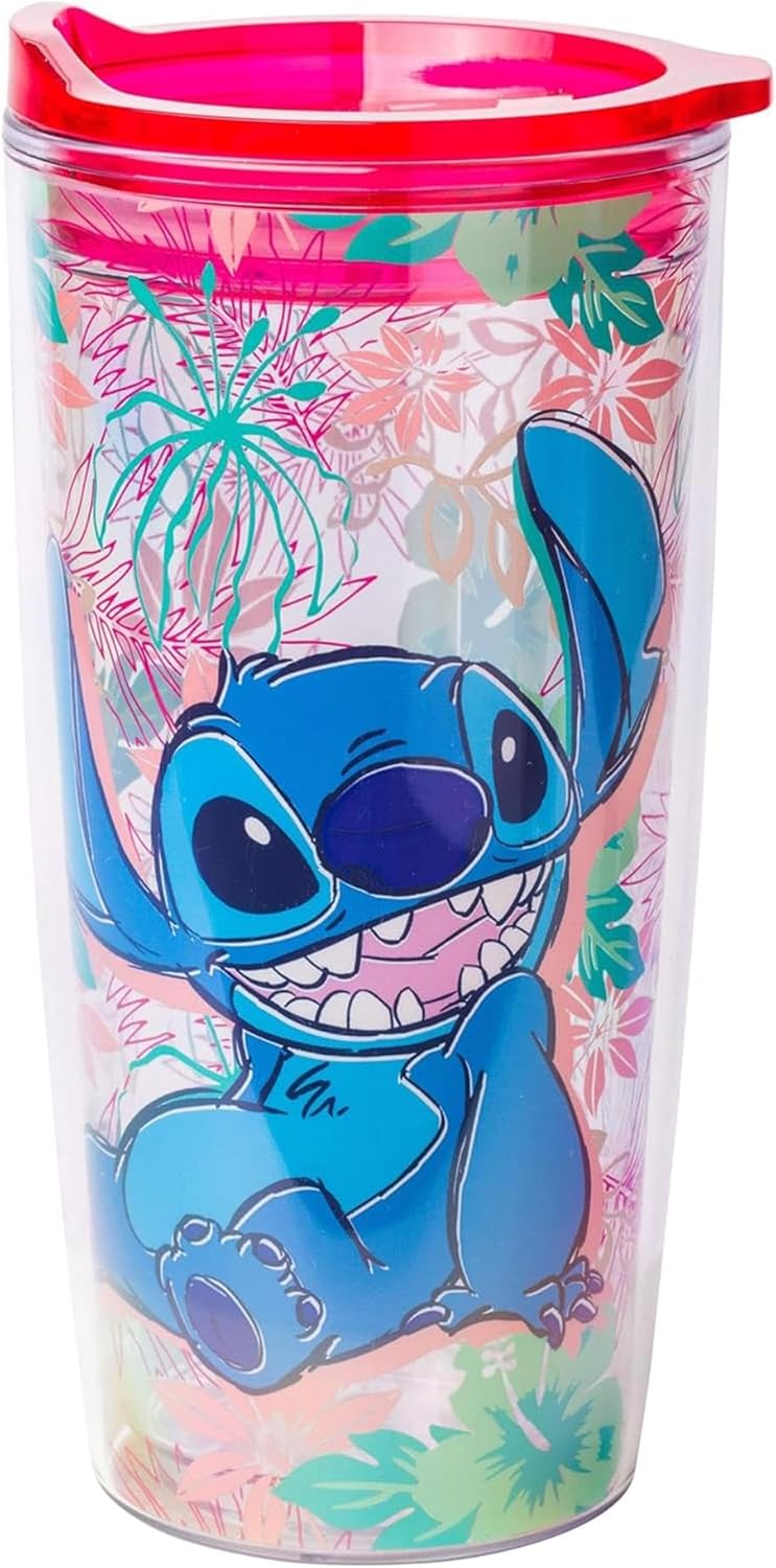 Silver Buffalo Disney Vintage Mickey Mouse Since 1928 - Vaso de viaje de doble pared con tapa de cierre deslizante, 20 onzas