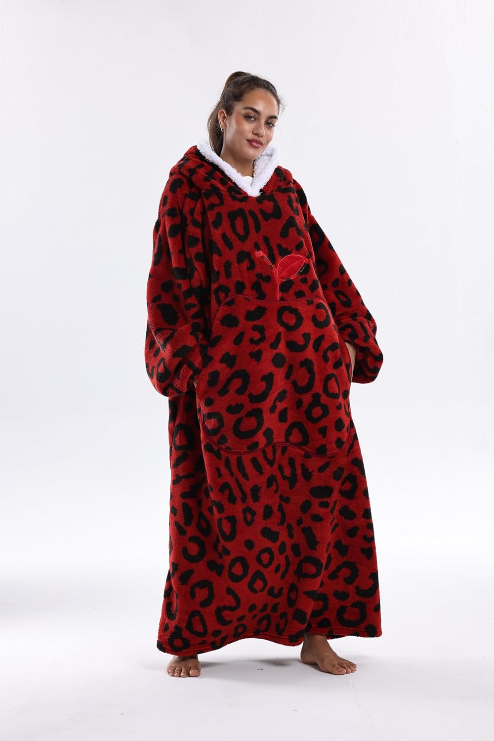 Capecage - Manta con capucha, sudadera con capucha larga como regalos de cumpleaños para mujeres y hombres, manta portátil larga para mujeres y hombres.