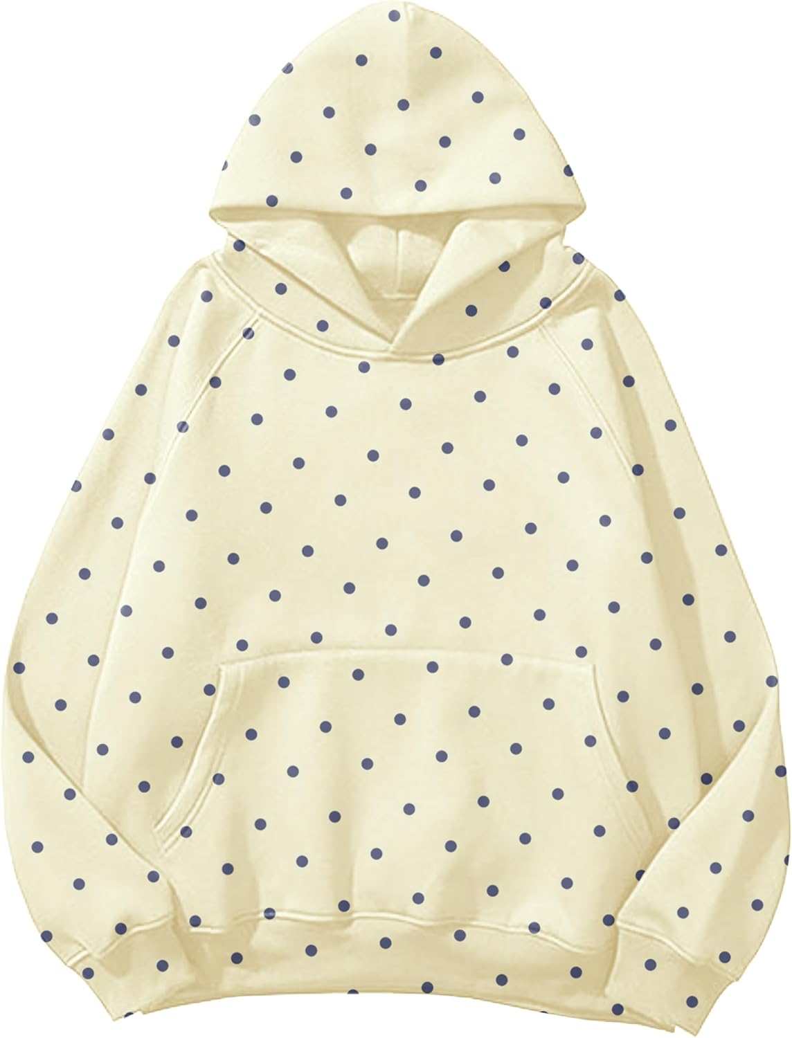 Lauweion - Sudaderas con capucha básicas de forro polar para mujer, con estampado de letras, manga larga, bolsillo canguro, hombros caídos, estilo holgado
