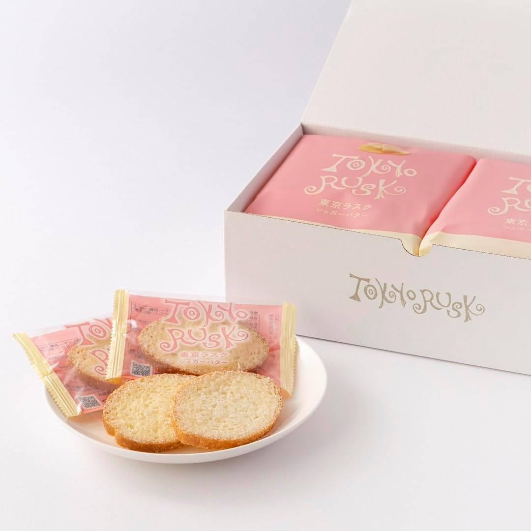 Tokyo Raku Cracker Caramel Almond Raku Crackers 16-Piece Set for a Slightly Luxurious Snack Time Slightly Crispy Bread Texture Luxurious Caramel Almond Flavor Gift Present
