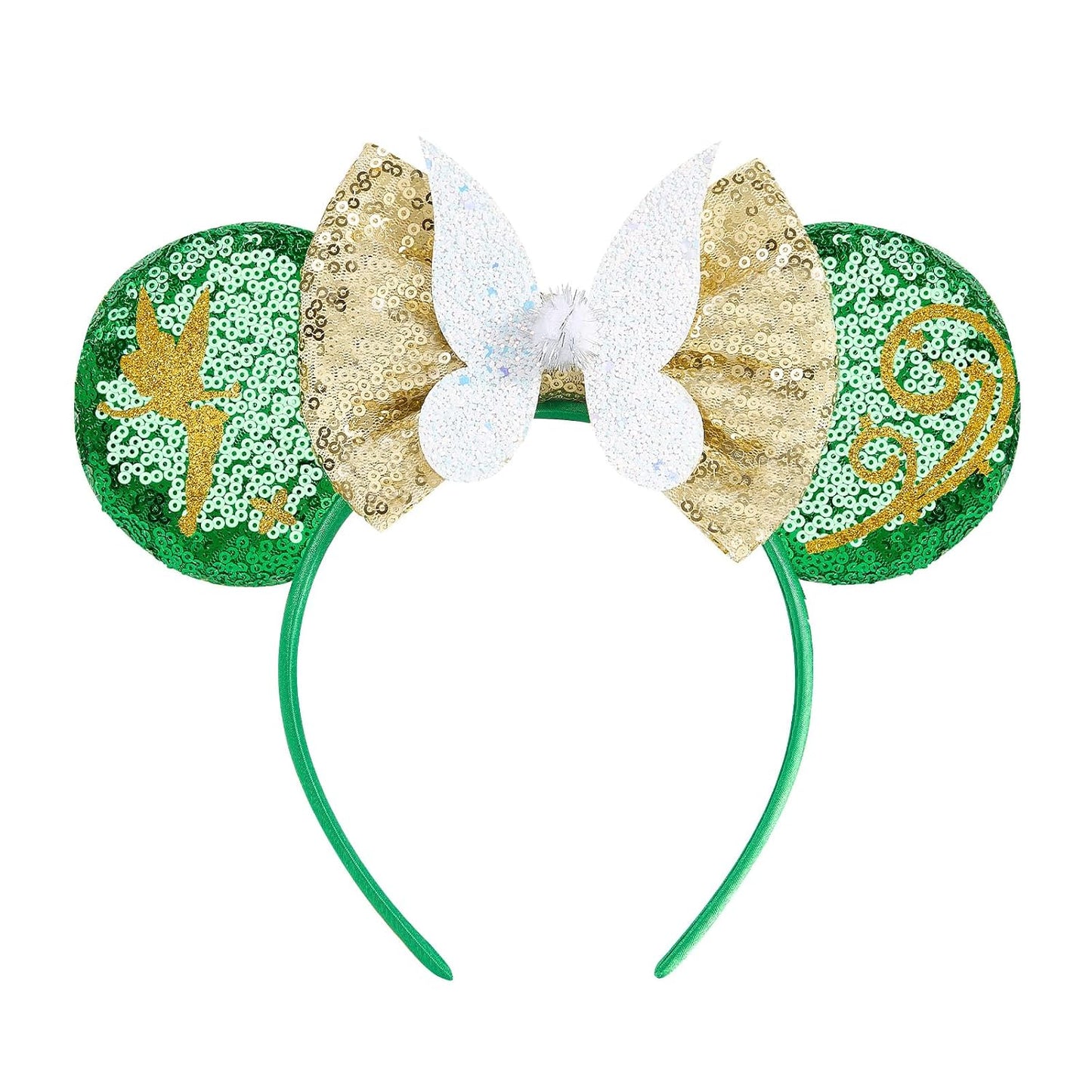 LYLIN Diadema de orejas de ratón, orejas de ratón rosas con lazos de castillo para mujeres y niñas, accesorios para el cabello, orejas de princesa, orejas de parque, viajes, fiesta, cosplay, accesorios de disfraces (castillo rosa)