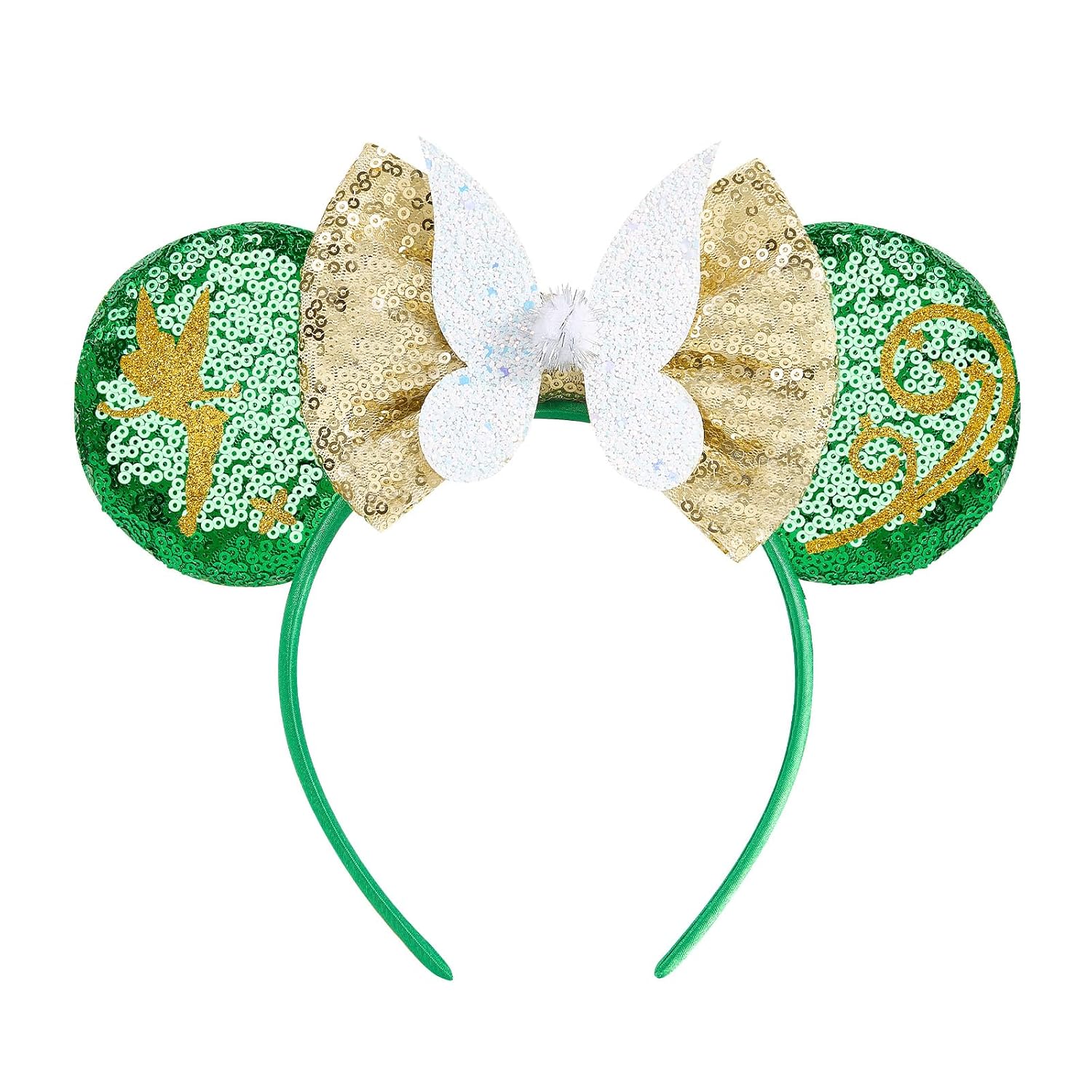 LYLIN Diadema de orejas de ratón, orejas de ratón rosas con lazos de castillo para mujeres y niñas, accesorios para el cabello, orejas de princesa, orejas de parque, viajes, fiesta, cosplay, accesorios de disfraces (castillo rosa)