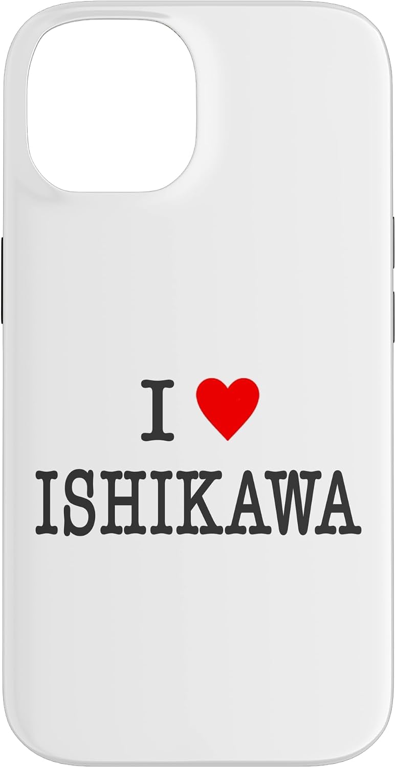 アイラブ・ISHIKAWA 石川（I Love ハート）【47都道府県】ジモT ティ 地元愛 旅行 グッズ お土産 面白 スマホケース iPhone 7 Plus/8 Plus 用