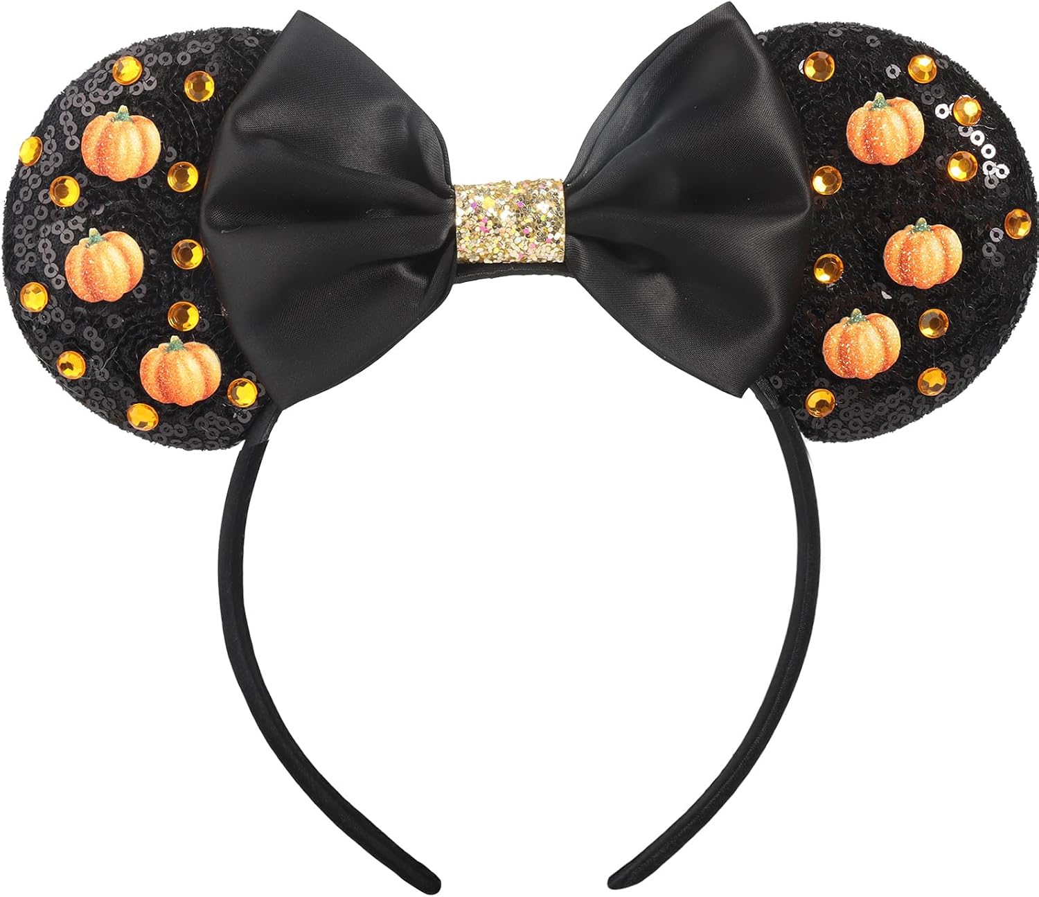 ETLUK - Diadema con orejas de ratón, orejas de animal con lazo de lentejuelas para mujeres y niñas, orejas de parques para accesorios de cosplay, fiesta (León)