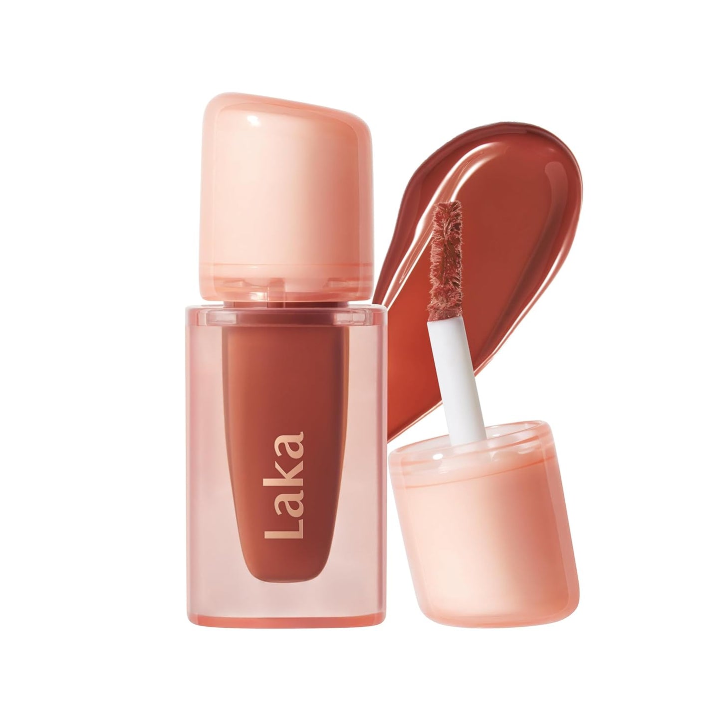 Laka Jelling Nude Gloss Mini, 1.9g/0.07oz, Aceite labial hidratante traslúcido sin manchas, no pegajoso, brillo nutritivo para un aspecto fresco y brillante, vegano, maquillaje de belleza limpia