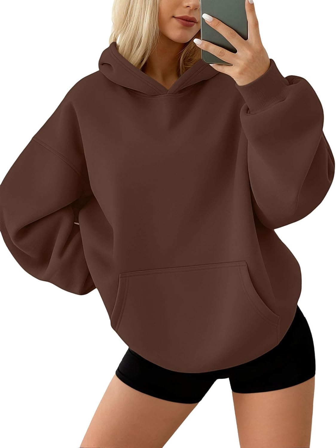 AUTOMET Sudaderas con capucha de forro polar de gran tamaño para mujer, ropa de otoño | Trajes de moda 2026 Suéteres casuales Ropa de invierno Y2k con bolsillos