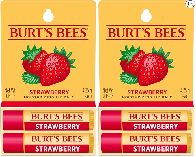 Burt's Bees Bálsamo labial – Cera de abeja original, hidratante labial con cera de abejas de origen responsable, sin tinte, tratamiento acondicionador de origen natural, 2 tubos, 0.15 onzas.