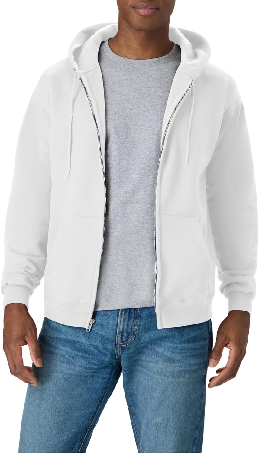 Hanes sudadera con capucha y cremallera completa para hombres, Ecosmart sudadera de polar con capucha y cremallera completa para hombres, sudadera con capucha