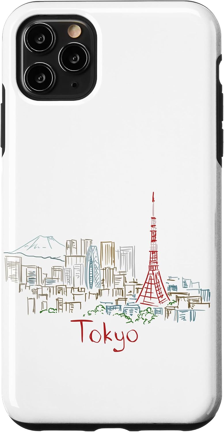 東京 日本 旅行 お土産 パノラマ 都市 ランドマーク ギフト スマホケース iPhone SE (2020) / 7 / 8 用