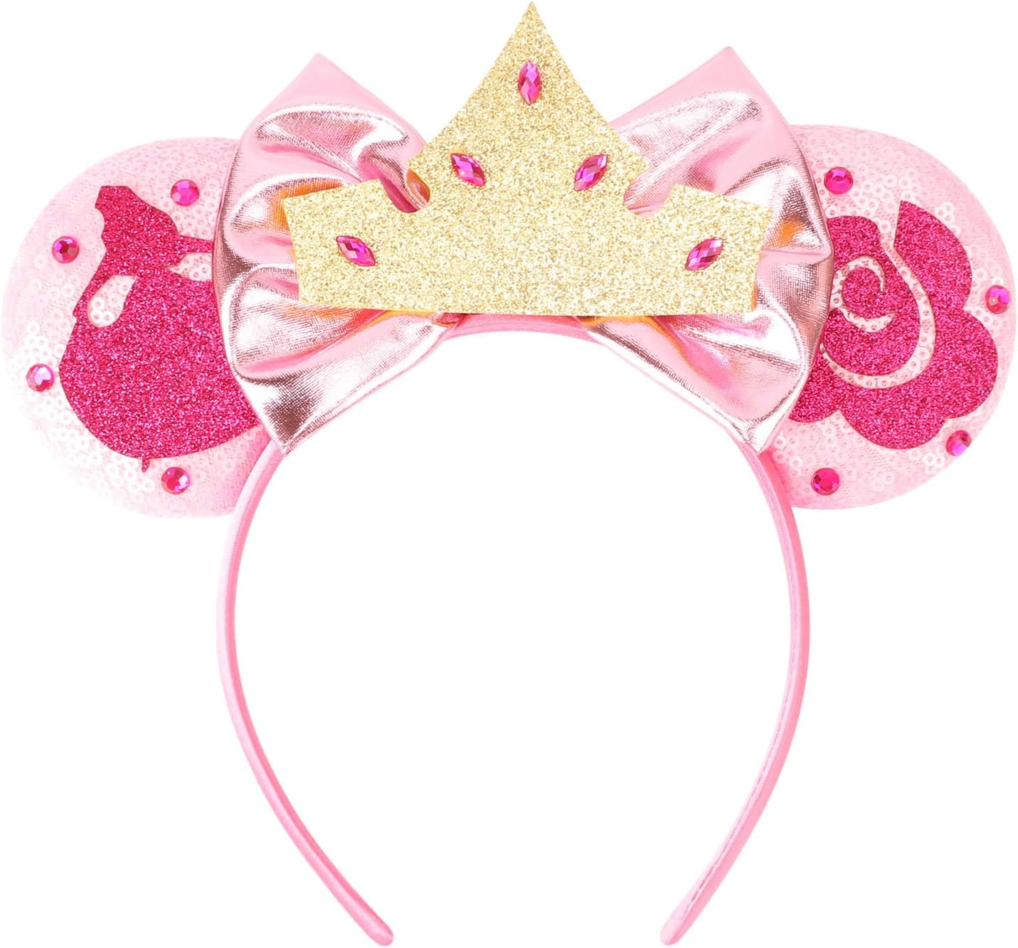 DRESHOW Mouse Ears Bow Sequins Party Decoration Cosplay Costume for Girls and Women