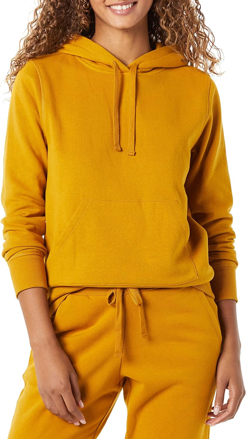 Essentials Sudadera con capucha, de vellón, para mujer