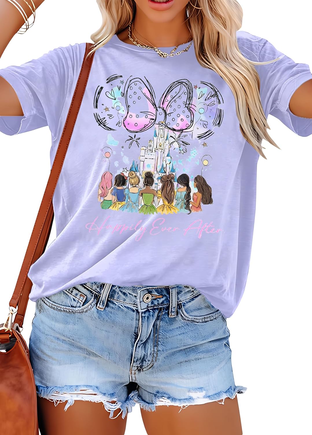 Camisetas de princesa mágica para mujer: camiseta de Magic Kingdom, camiseta de princesa, divertida camiseta familiar para vacaciones, camiseta casual para vacaciones