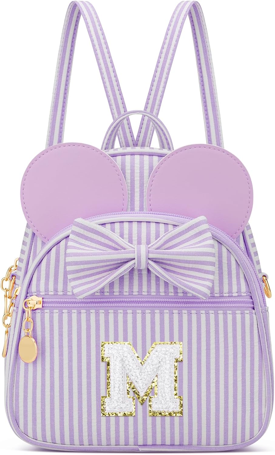Regalo de cumpleaños personalizado para niñas pequeñas, mochila pequeña con inicial para niñas pequeñas, lindo mini bolso para niños de 3 a 10 años, rosa A
