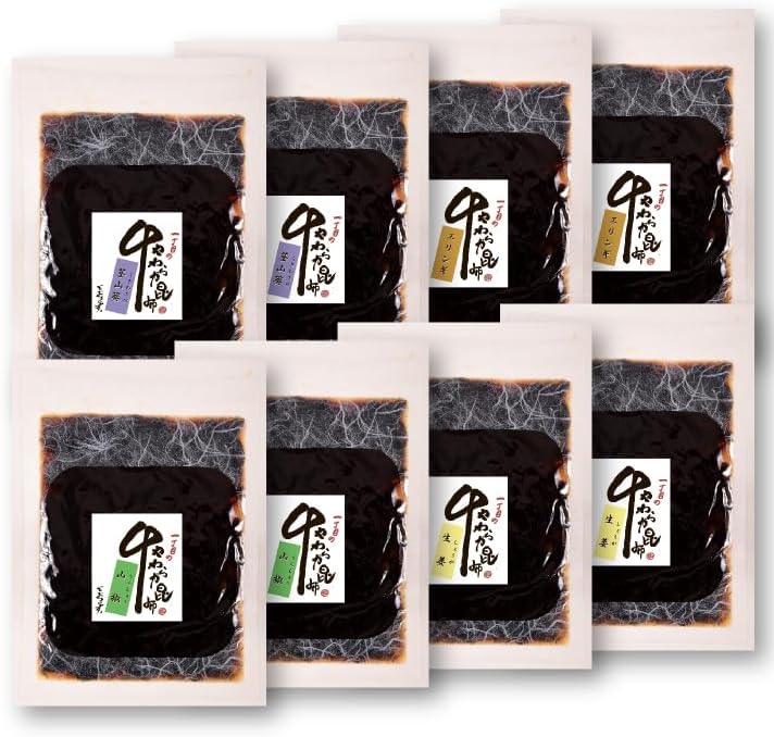 【Tenma Osaka Kombu】【Soft Kombu Simmered 4-Pack Set (Eringi Kombu 90g, Stem Wasabi Kombu 90g, Sansho Kombu 100g, Ginger Kombu 90g)】Rice Companion, Souvenir, Domestic, No Synthetic Preservatives, No