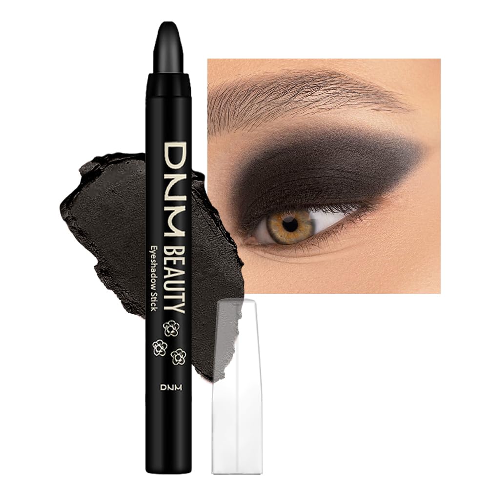 Juego de 8 piezas de barras iluminadoras de sombra de ojos en crema, champán perla gris topo bronce cacao piedra masilla amatista ahumada con brillo mate, lápiz delineador de ojos, barra aplicadora