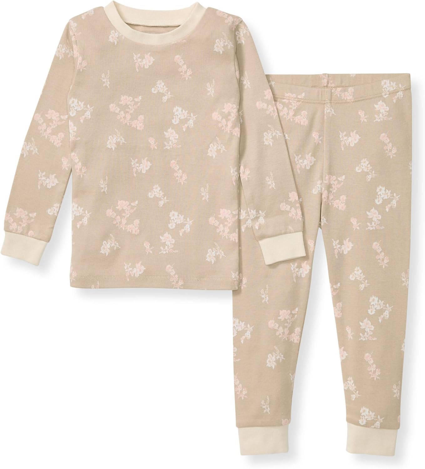 Burt's Bees Baby Pijama de algodón orgánico para niñas, conjunto de pijama para niños pequeños, 2 piezas