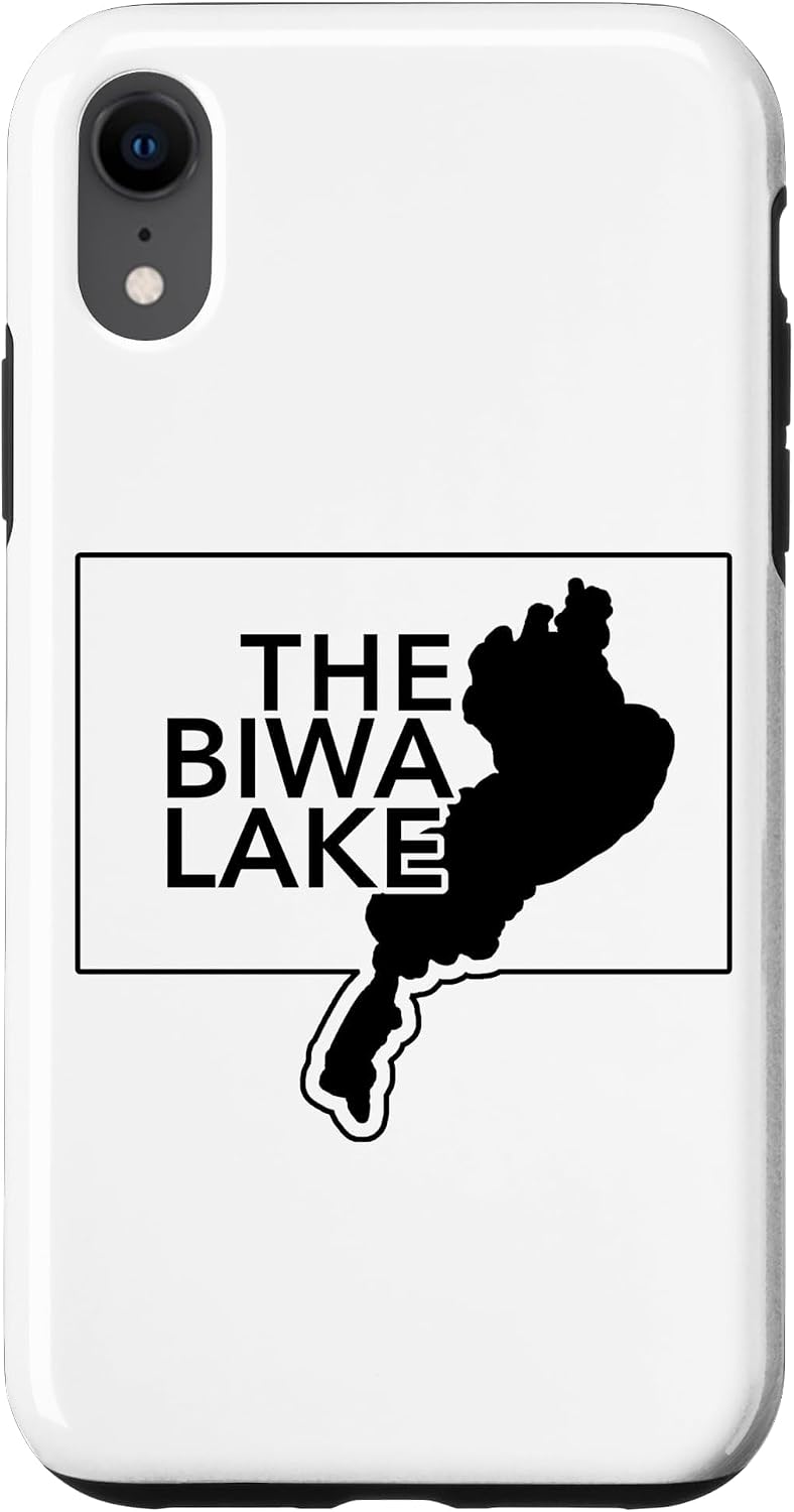 THE BIWA LAKE 琵琶湖 滋賀 地図【47都道府県】ジモTティ JIMO-T 地元愛 お土産 プレゼント 面白 スマホケース iPhone 16 Plus 用