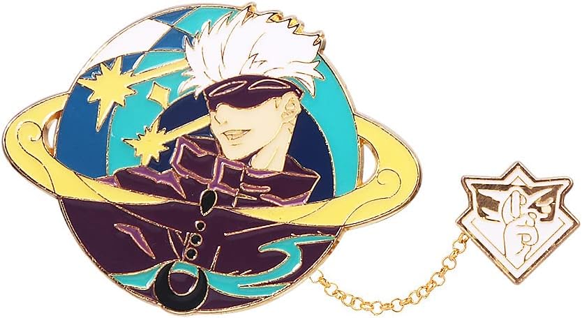 JJK Satoru Broche - Pines de esmalte de figuras de anime Satoru - Regalos divertidos para amantes del anime