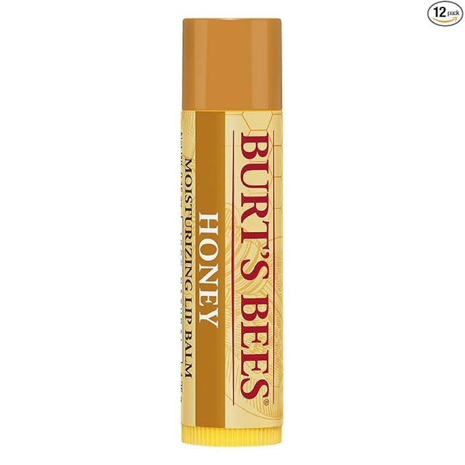 Burt's Bees Bálsamo labial de cera de abejas, hidratante labial con cera de abejas de origen responsable, sin tinte, tratamiento labial acondicionador natural, 1 tubo, 0.15 onzas.
