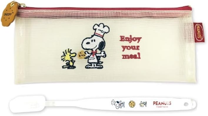 Marimo Craft SPCQ-683 Snoopy Snacktime Chef Series Acrylic Key Holder, Red, Approx. W 1.6 x H 2.3 x D 0.1 inches (40 x 59 x 3 mm)