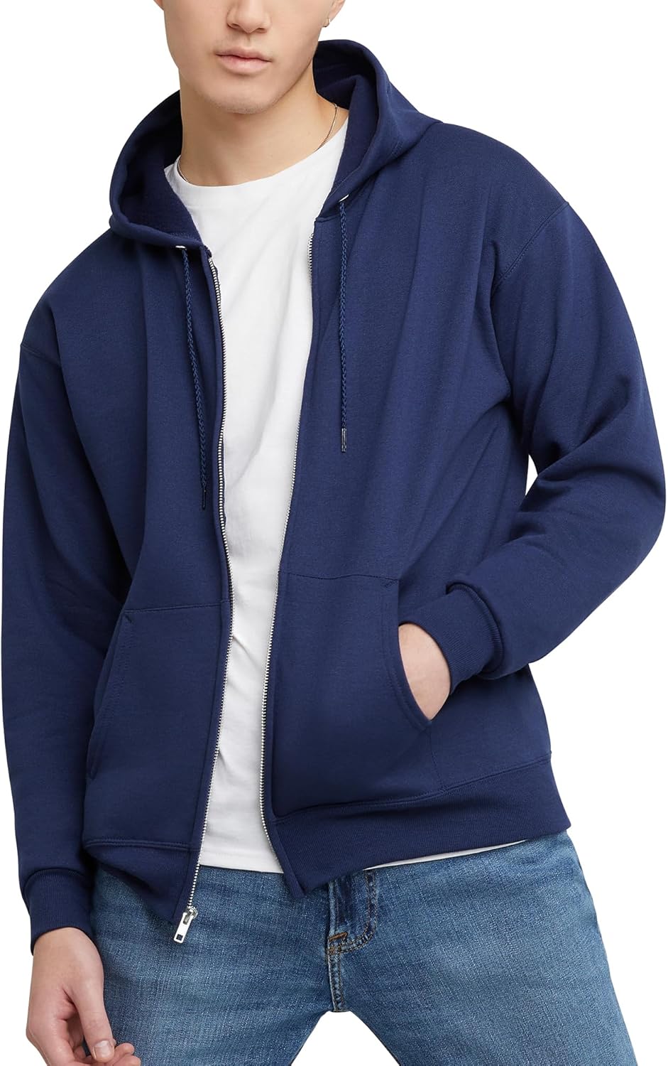 Hanes sudadera con capucha y cremallera completa para hombres, Ecosmart sudadera de polar con capucha y cremallera completa para hombres, sudadera con capucha