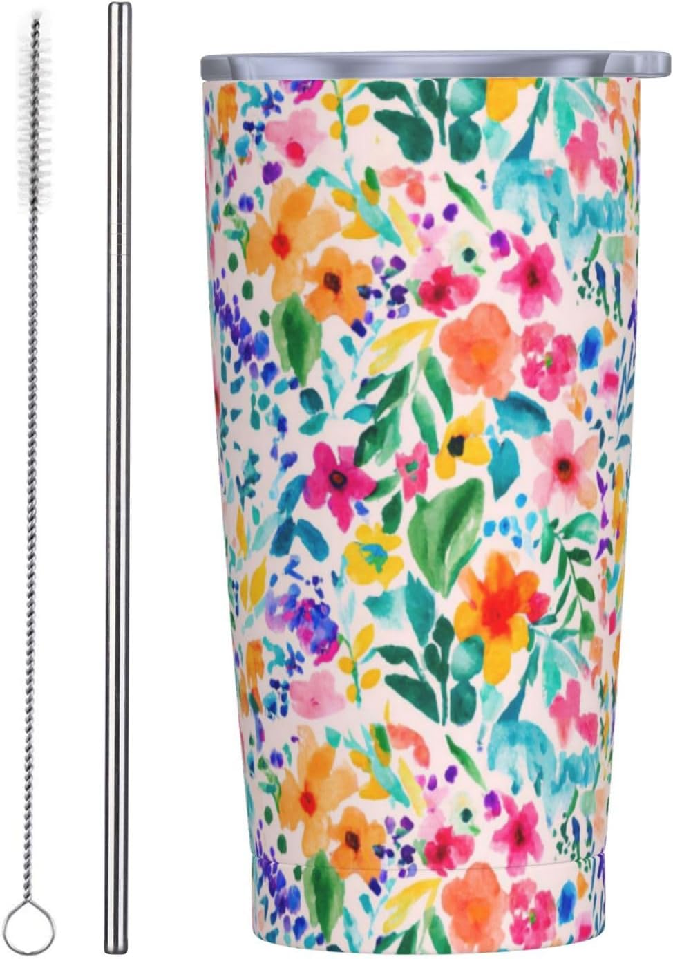 Vaso de mariposa púrpura con tapa y popote, taza de viaje aislada de acero inoxidable de 20 onzas, botella de agua caliente y fría, recuerdo de mariposa azul para hombres y mujeres