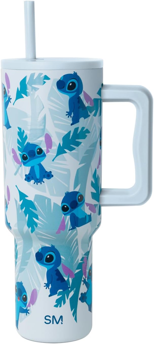 Simple Modern Disney Vaso de 40 oz con Asa y Tapa con Pajita | Botella de Agua de Acero Inoxidable Aislada Reutilizable Taza de Viaje | Regalos para Mujeres | Colección Trek | 40oz | Mickey Mouse